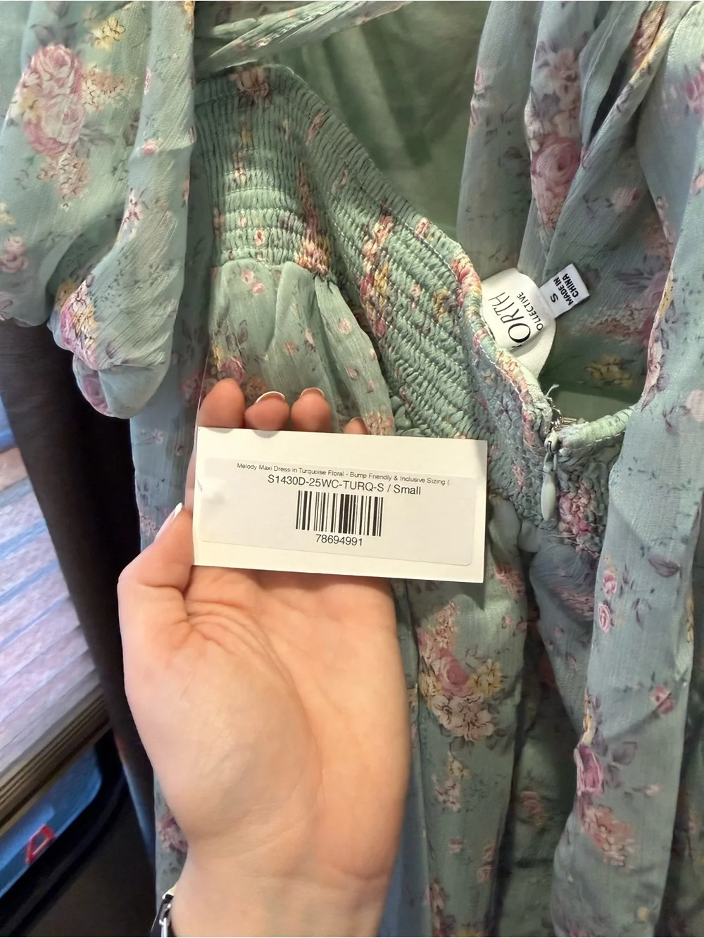 Worth Collective Melody Maxi Dress in Turquoise Floral - Picture 6 of 6